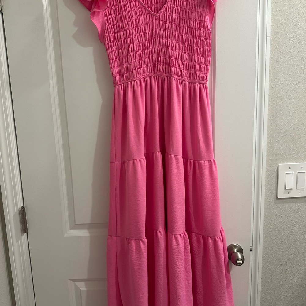 Blu Pepper hot pink maxi Dress M